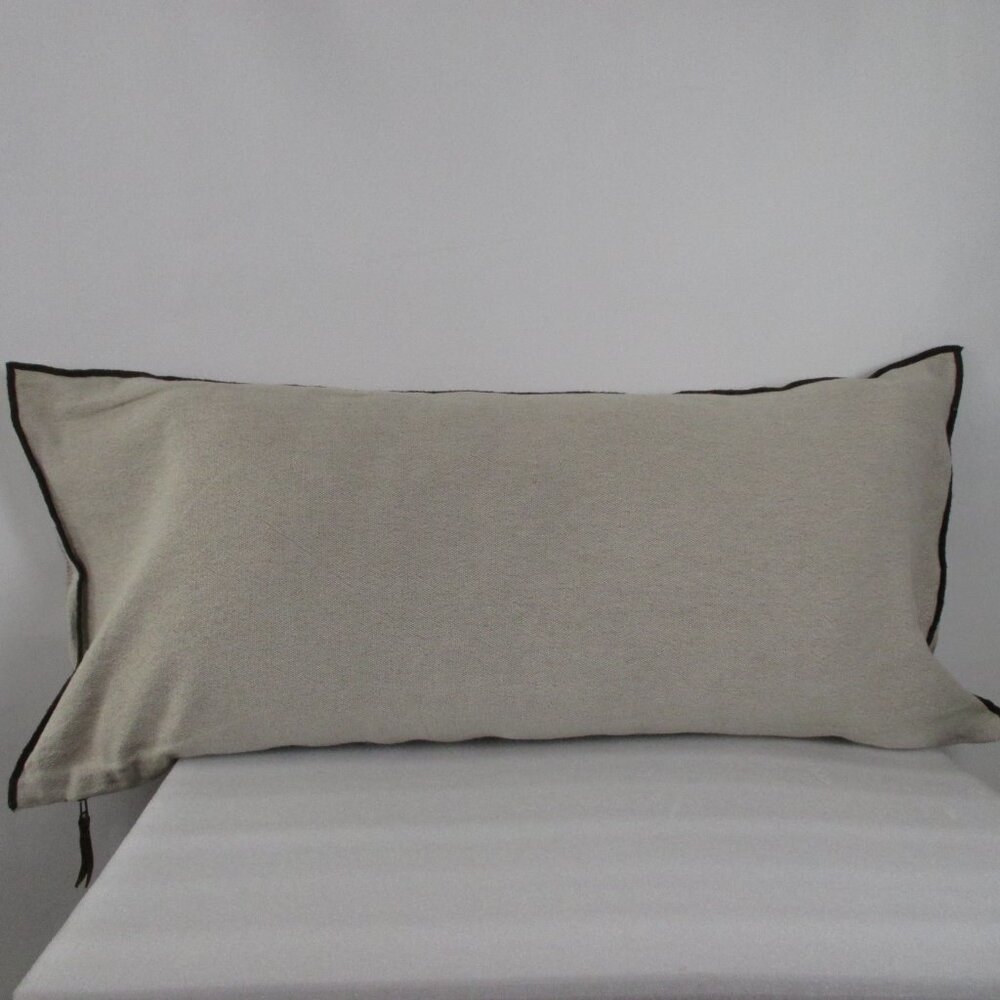 CRATE & BARREL STRIPED LINEN PILLOW COVER - Picture 9 of 14